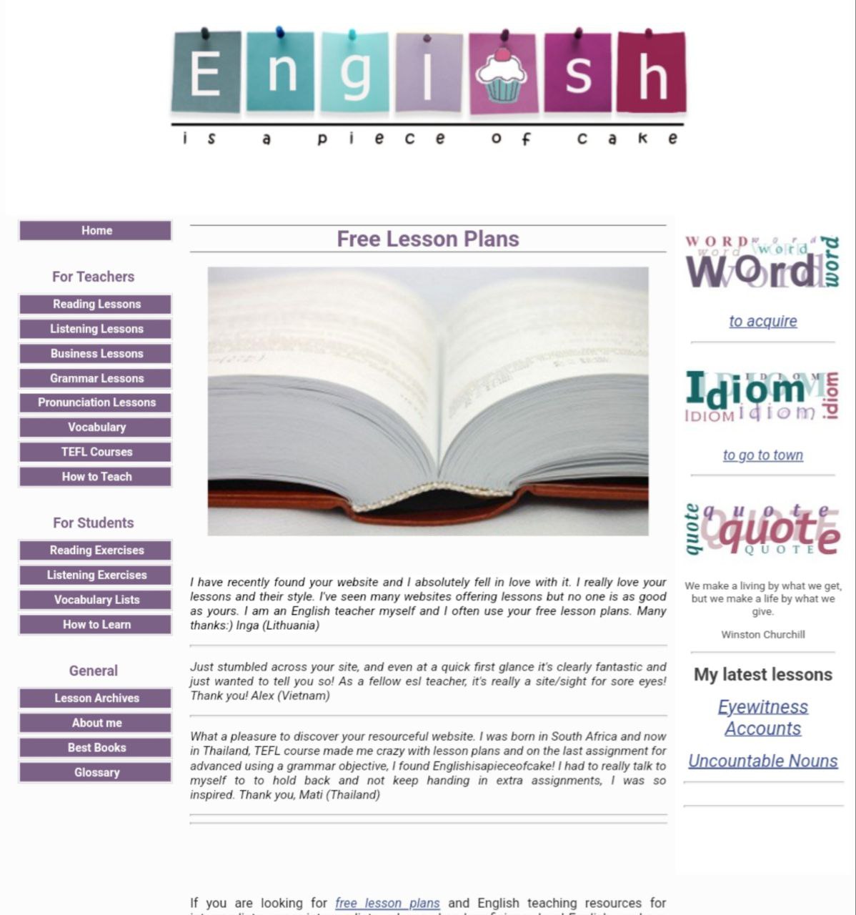 English is a Piece of Cake